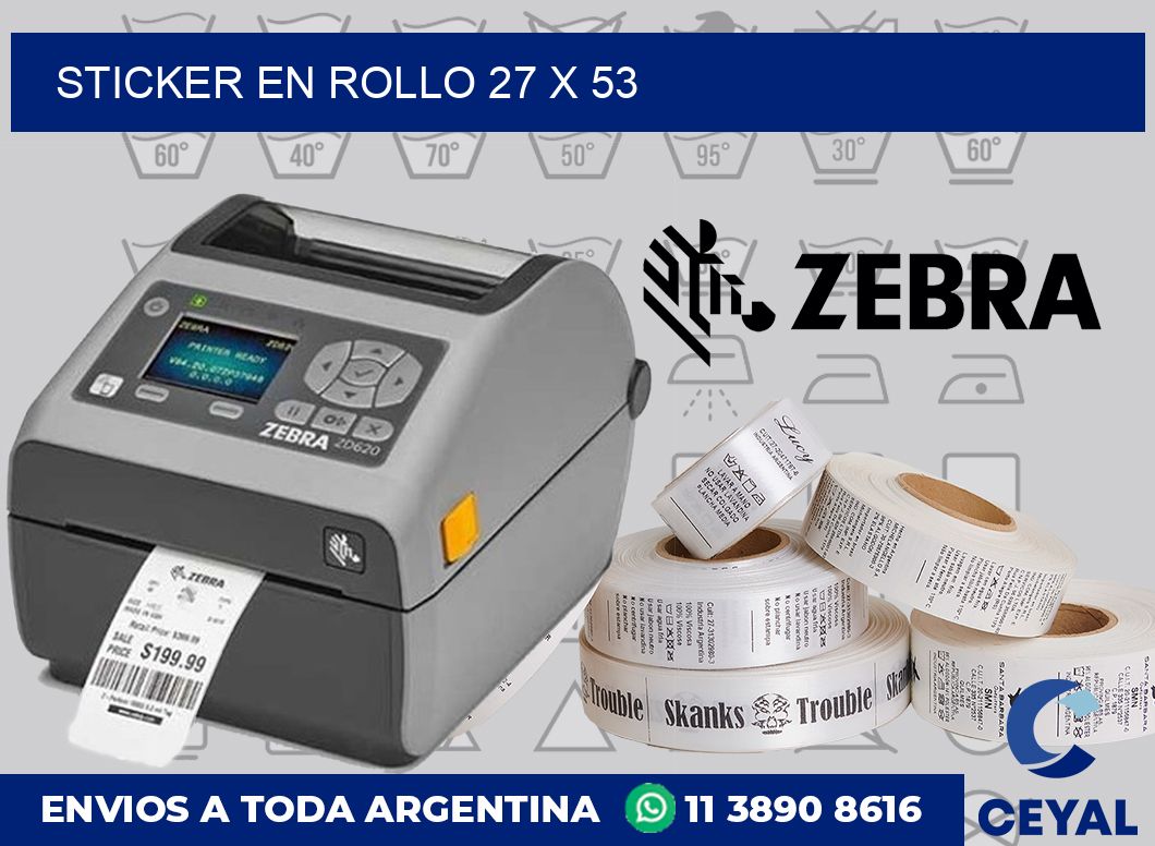 sticker en rollo 27 x 53