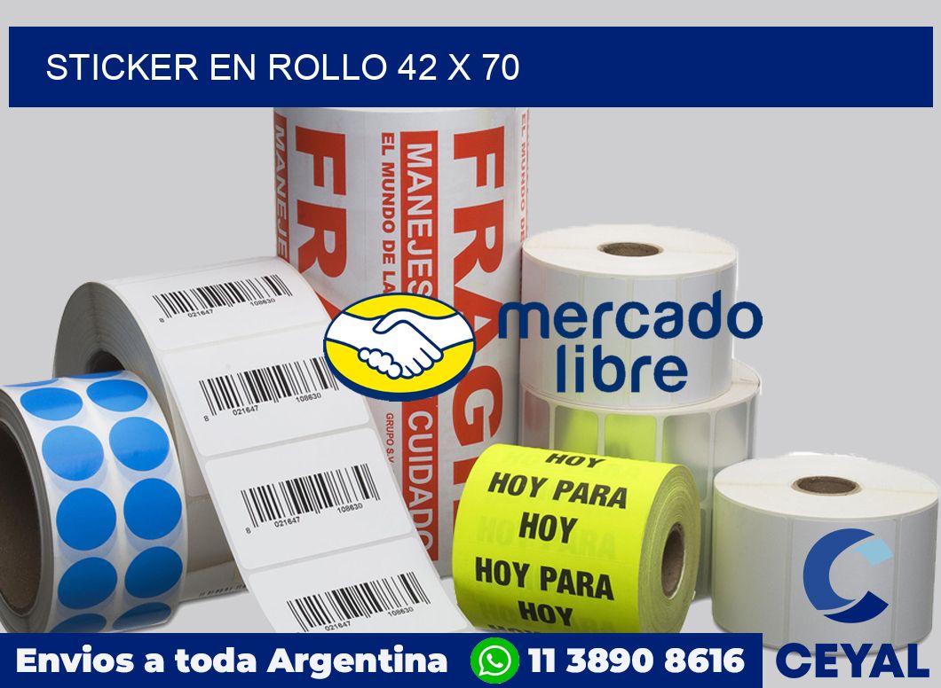 sticker en rollo 42 x 70