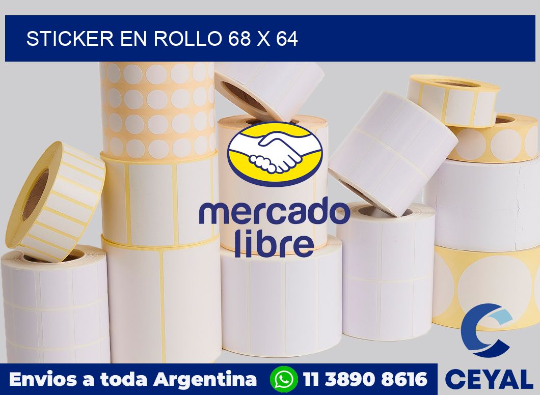 sticker en rollo 68 x 64