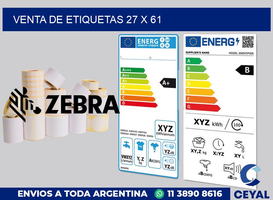 venta de etiquetas 27 x 61