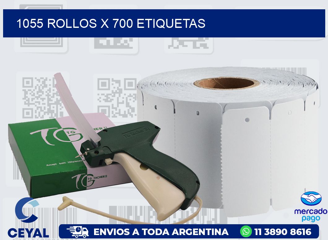 1055 ROLLOS X 700 ETIQUETAS