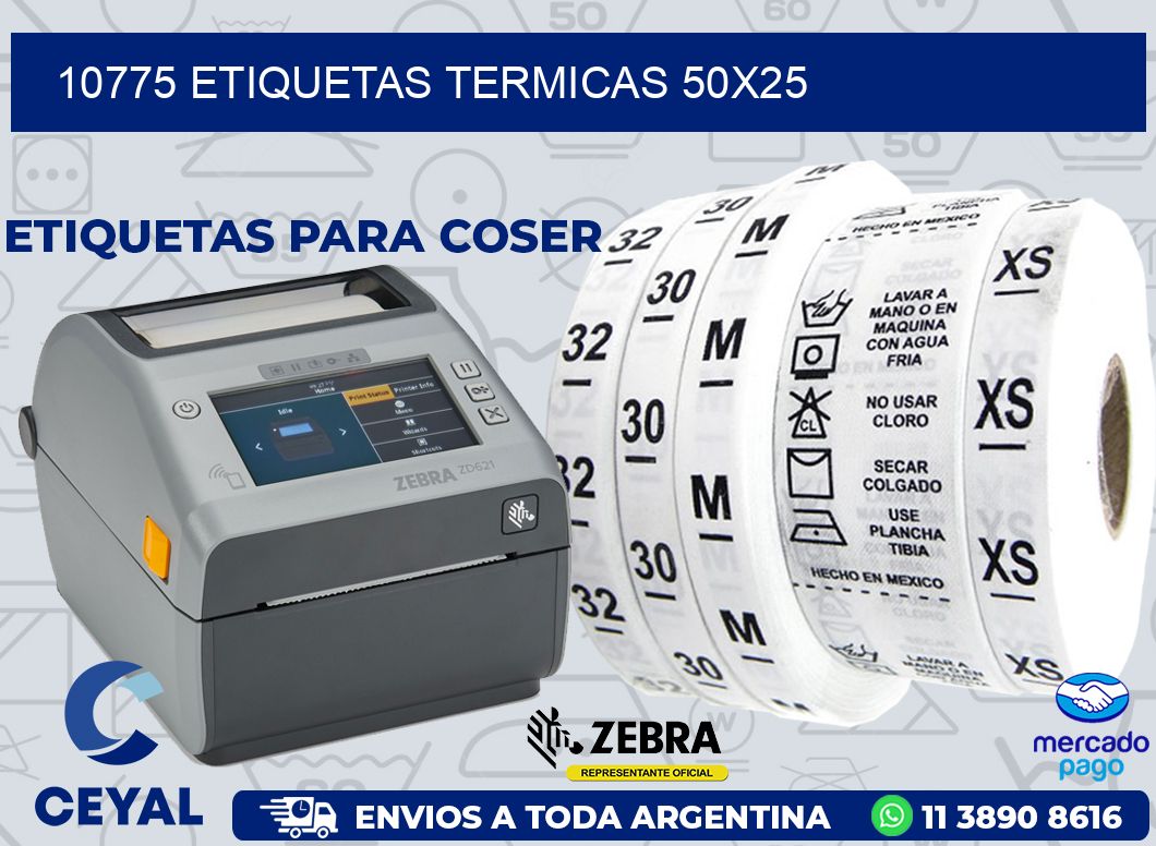 10775 ETIQUETAS TERMICAS 50X25