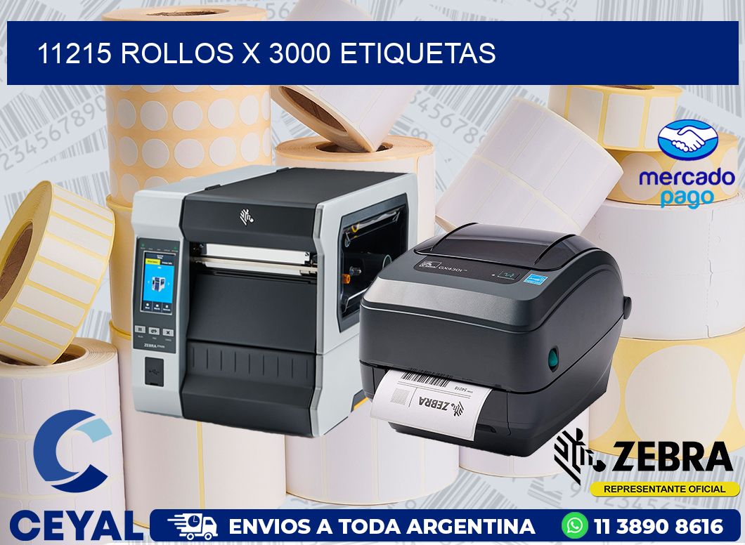 11215 ROLLOS X 3000 ETIQUETAS