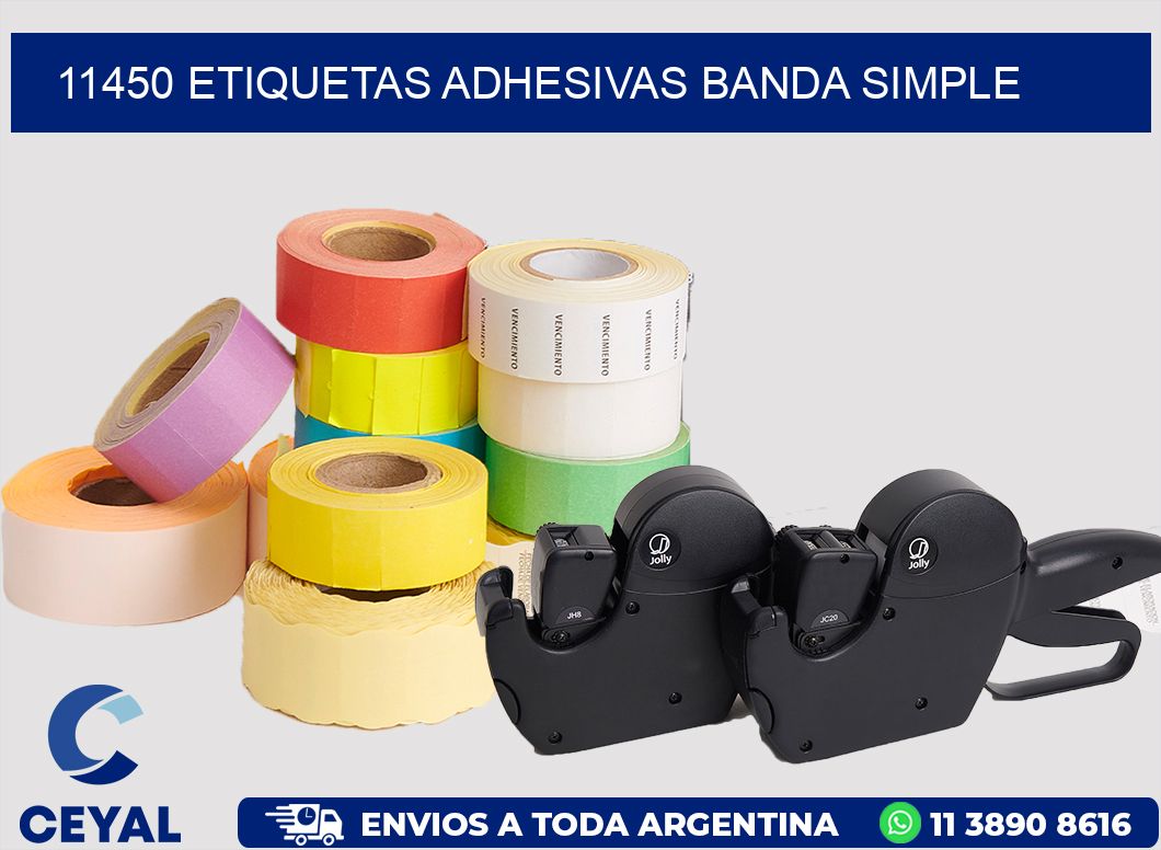 11450 ETIQUETAS ADHESIVAS BANDA SIMPLE