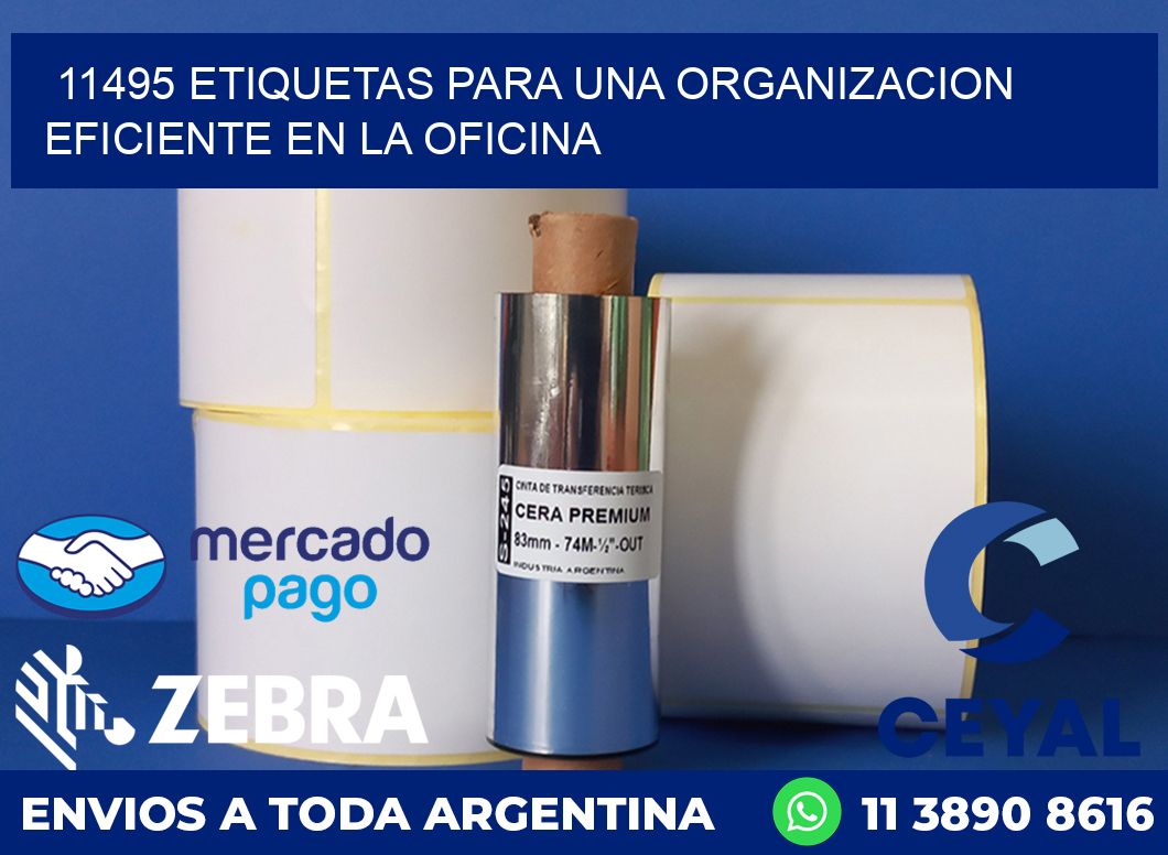11495 ETIQUETAS PARA UNA ORGANIZACION EFICIENTE EN LA OFICINA