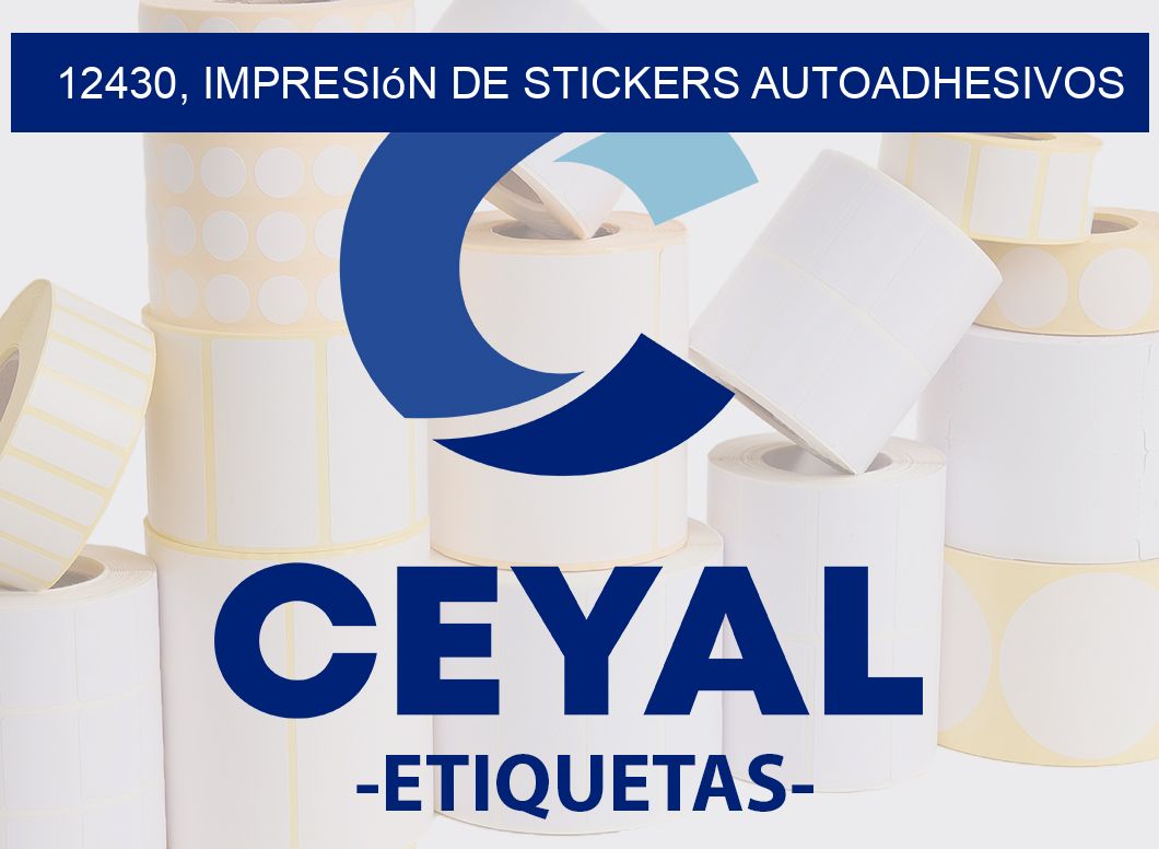 12430, impresión de stickers autoadhesivos