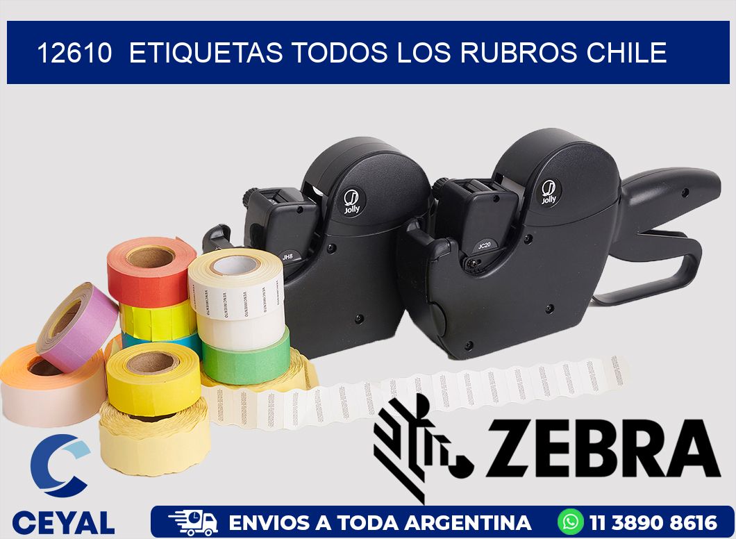 12610  ETIQUETAS TODOS LOS RUBROS CHILE