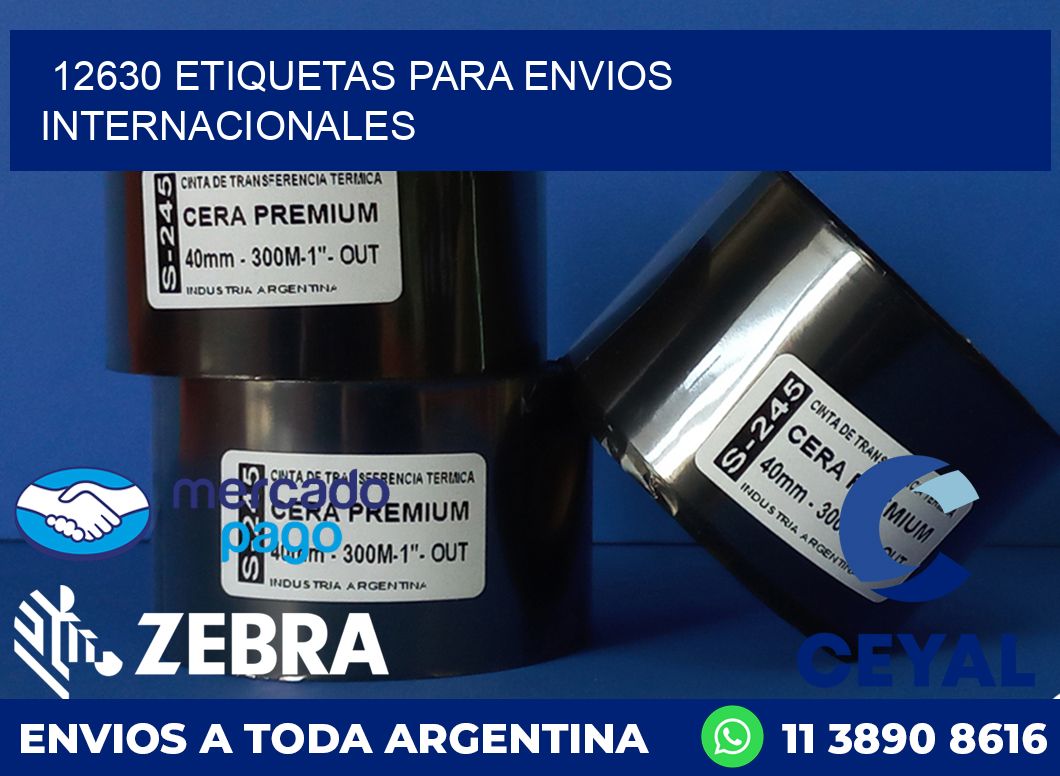 12630 ETIQUETAS PARA ENVIOS INTERNACIONALES