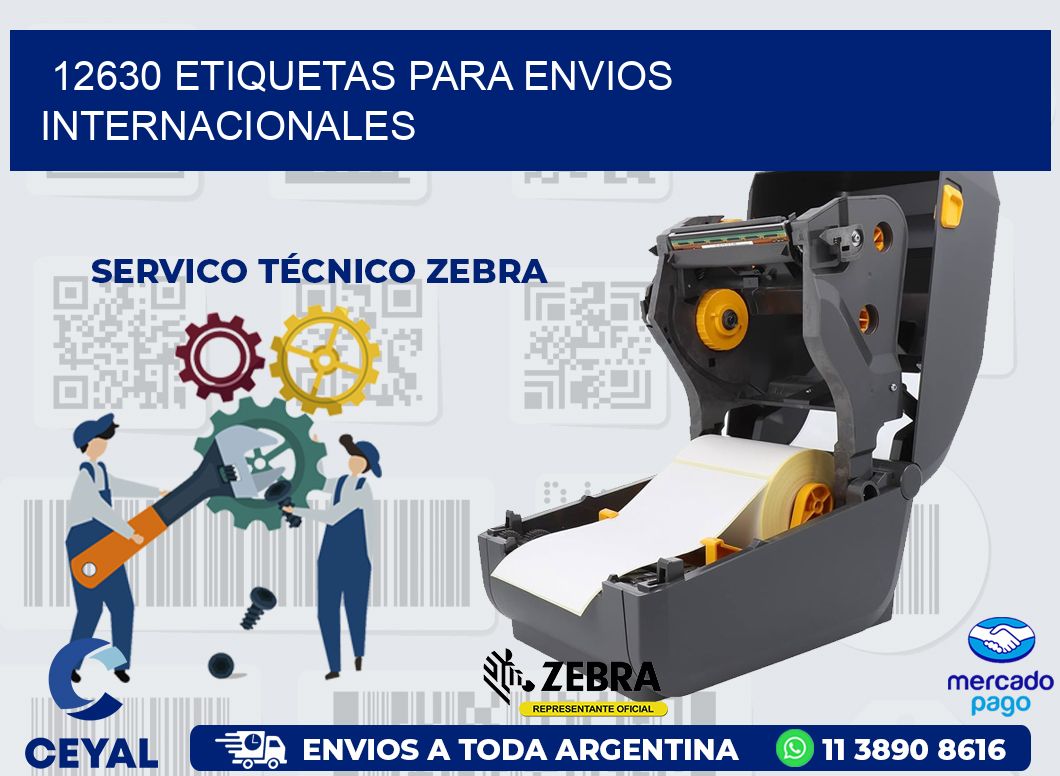 12630 ETIQUETAS PARA ENVIOS INTERNACIONALES