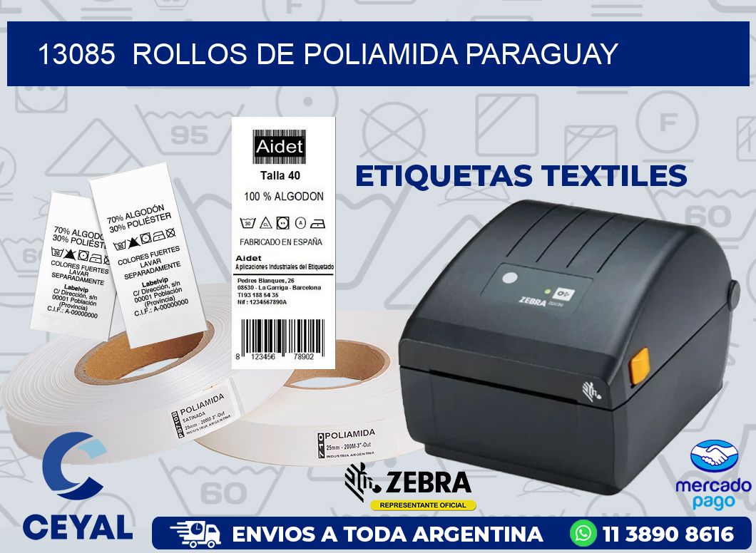13085  ROLLOS DE POLIAMIDA PARAGUAY