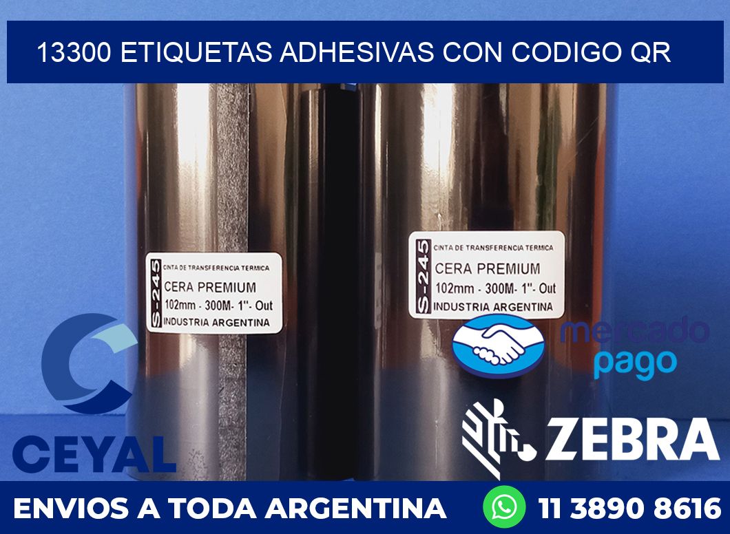 13300 ETIQUETAS ADHESIVAS CON CODIGO QR