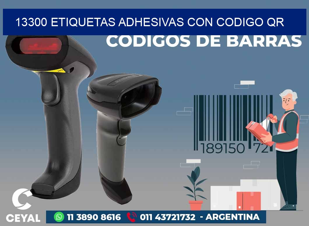 13300 ETIQUETAS ADHESIVAS CON CODIGO QR