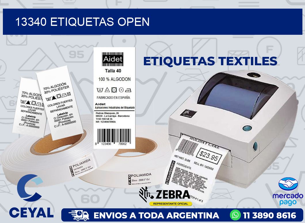 13340 ETIQUETAS OPEN