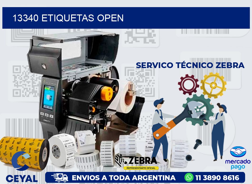 13340 ETIQUETAS OPEN