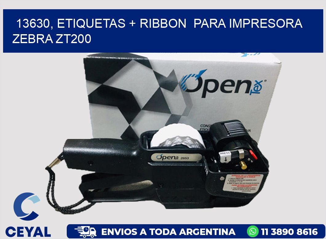 13630, etiquetas + ribbon  para impresora zebra ZT200