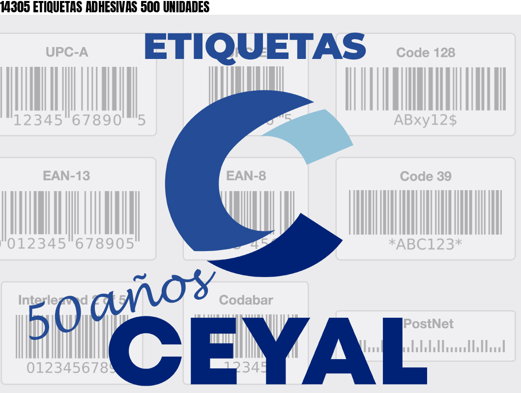 14305 ETIQUETAS ADHESIVAS 500 UNIDADES