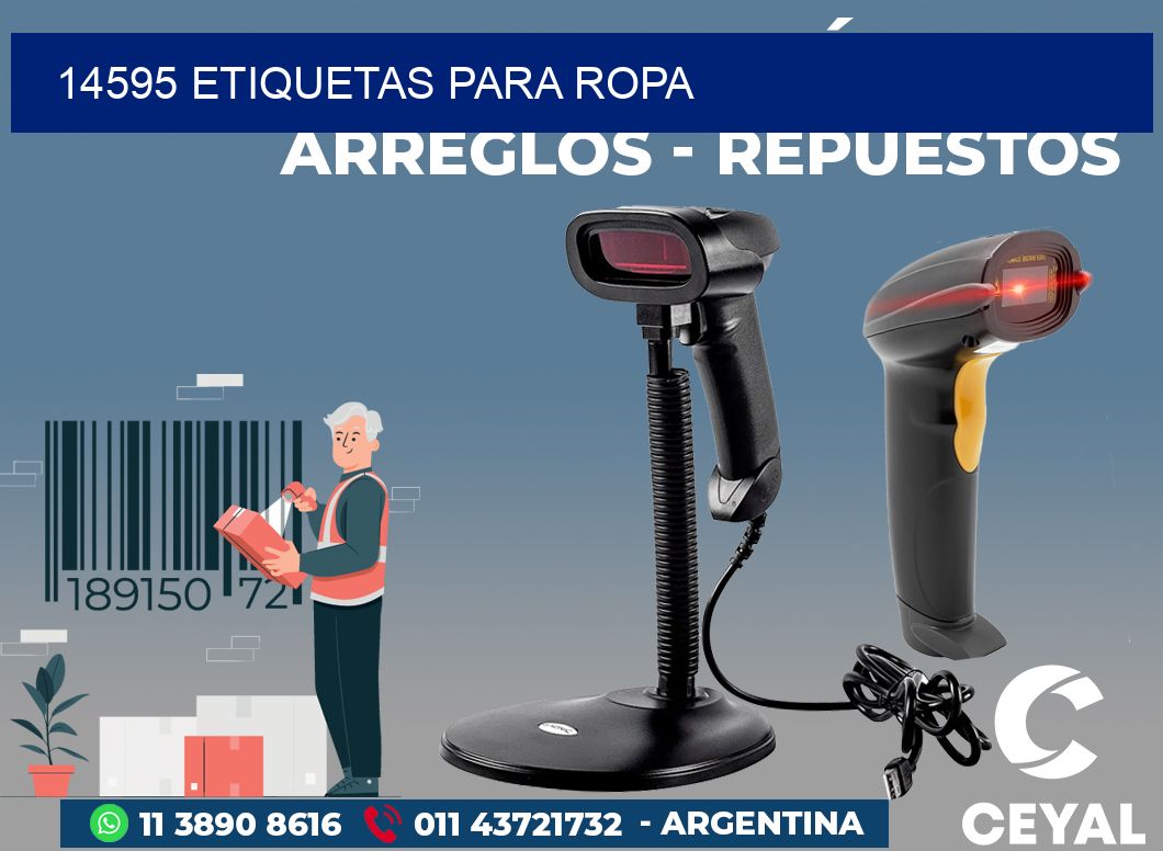 14595 ETIQUETAS PARA ROPA