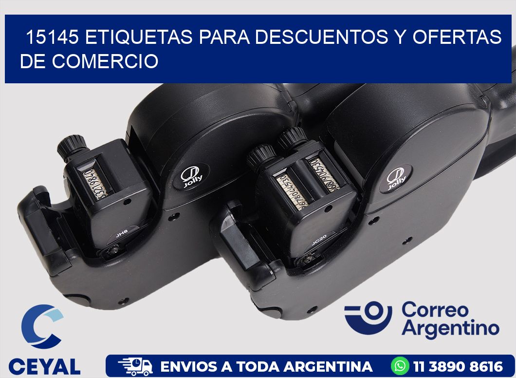 15145 ETIQUETAS PARA DESCUENTOS Y OFERTAS DE COMERCIO