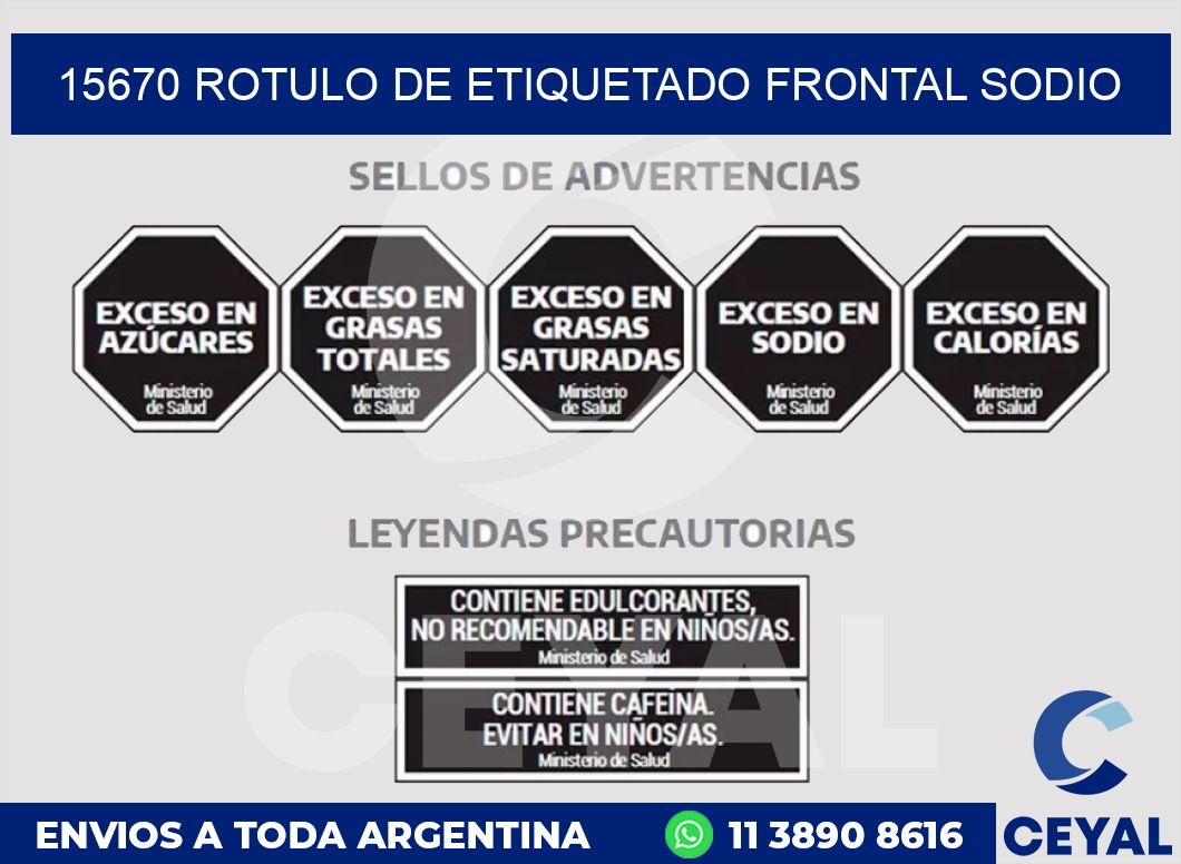 15670 ROTULO DE ETIQUETADO FRONTAL SODIO