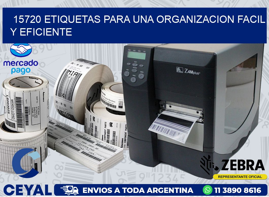 15720 ETIQUETAS PARA UNA ORGANIZACION FACIL Y EFICIENTE