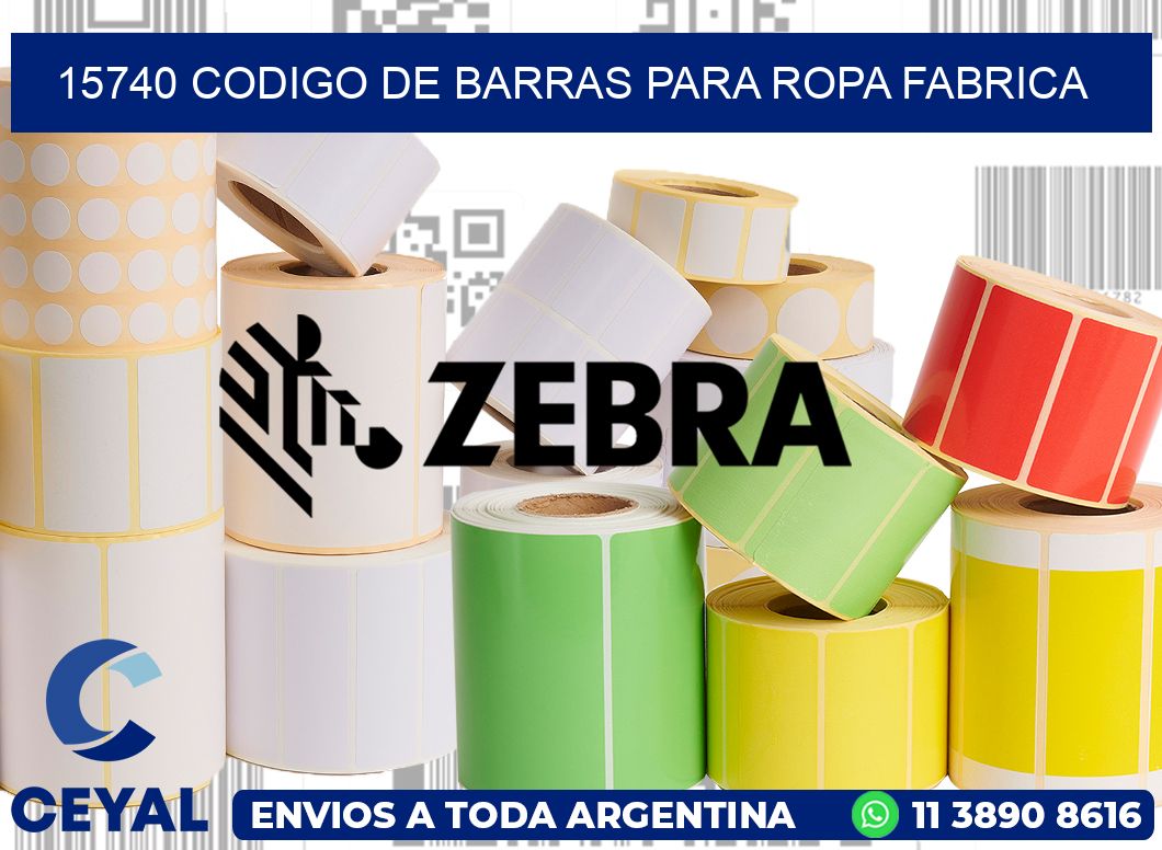 15740 CODIGO DE BARRAS PARA ROPA FABRICA