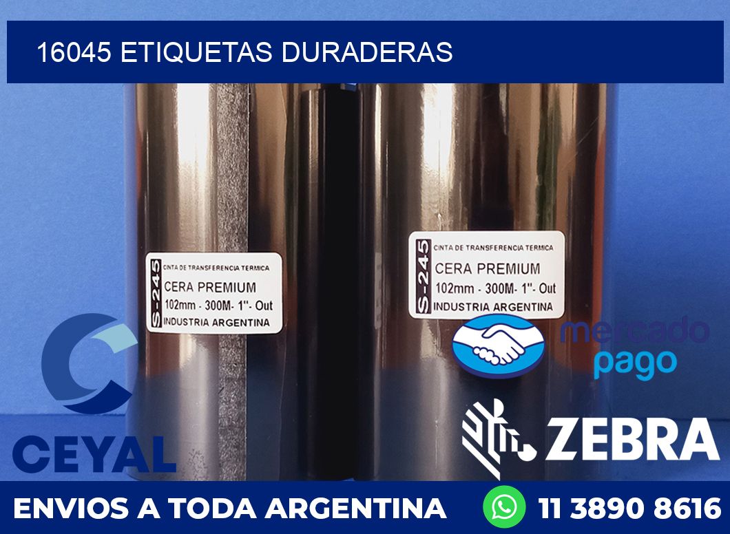 16045 ETIQUETAS DURADERAS