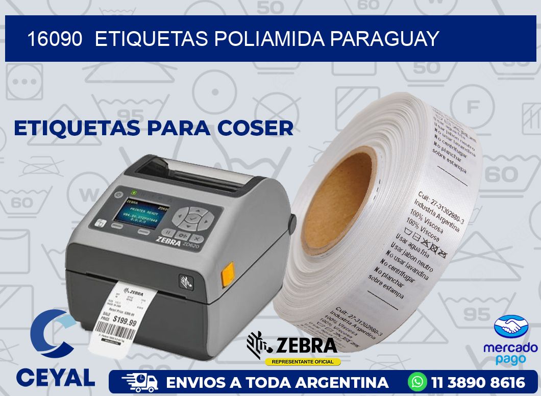 16090  ETIQUETAS POLIAMIDA PARAGUAY