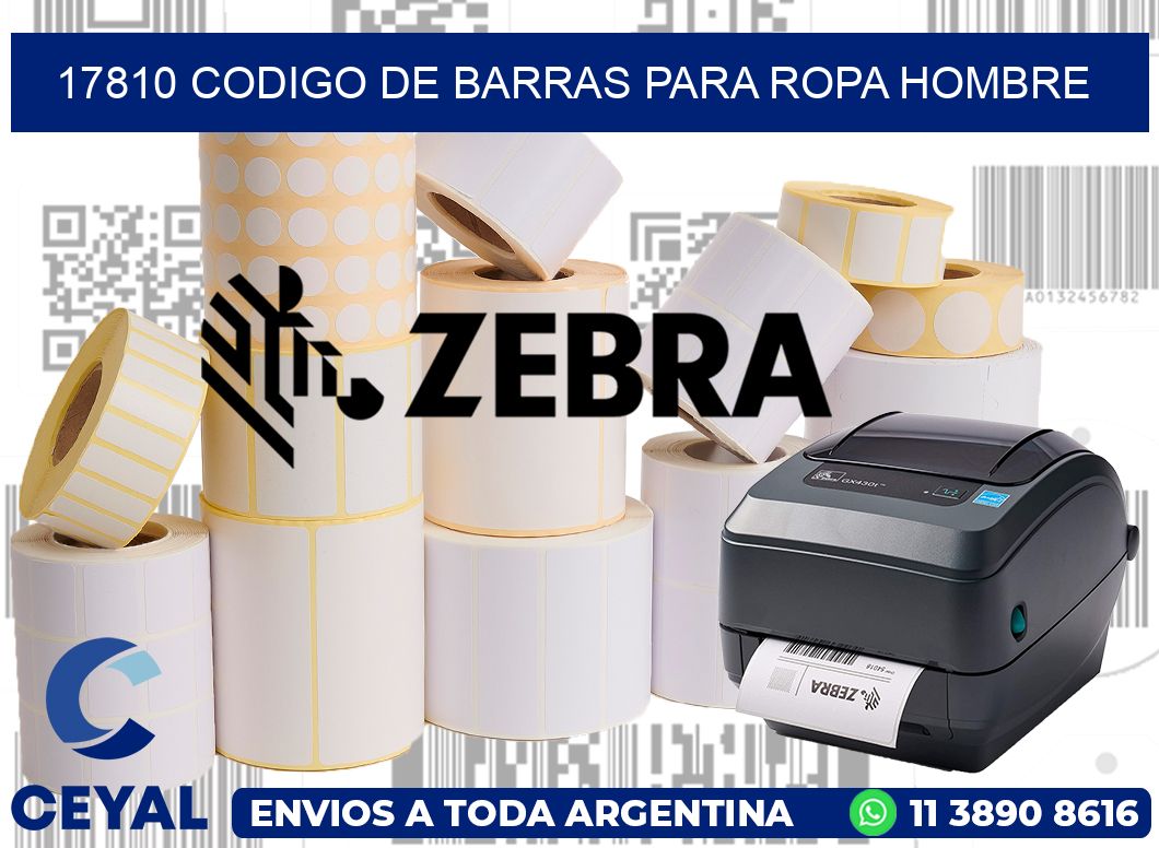 17810 CODIGO DE BARRAS PARA ROPA HOMBRE