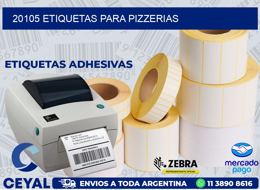 20105 ETIQUETAS PARA PIZZERIAS