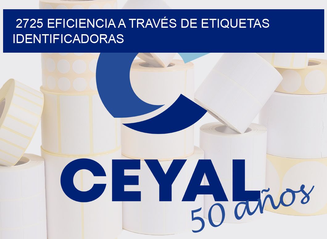2725 EFICIENCIA A TRAVÉS DE ETIQUETAS IDENTIFICADORAS