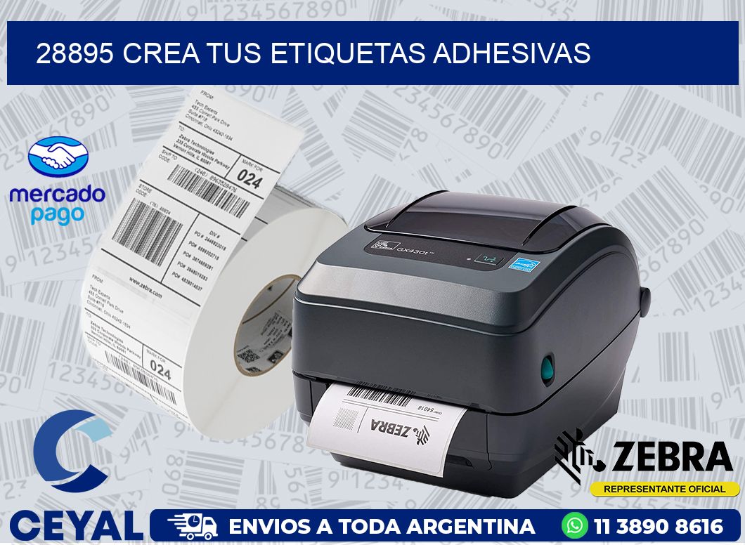 28895 CREA TUS ETIQUETAS ADHESIVAS