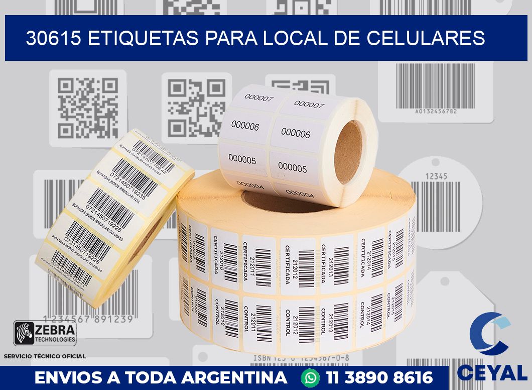 30615 ETIQUETAS PARA LOCAL DE CELULARES