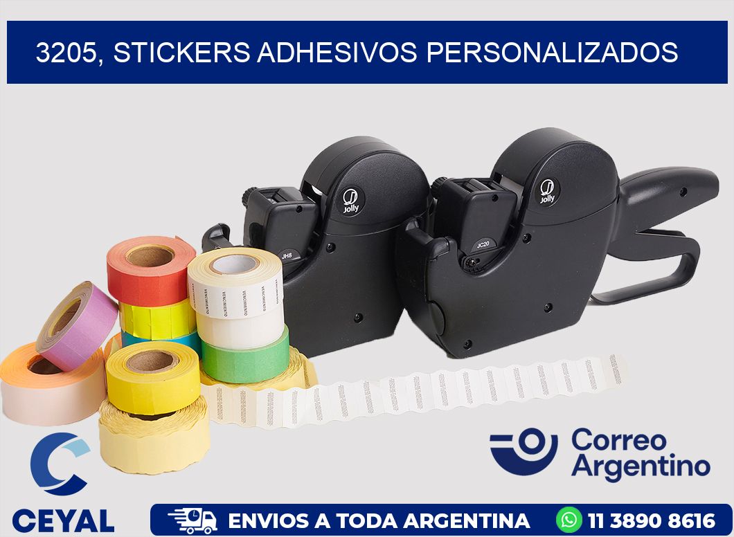 3205, stickers adhesivos personalizados