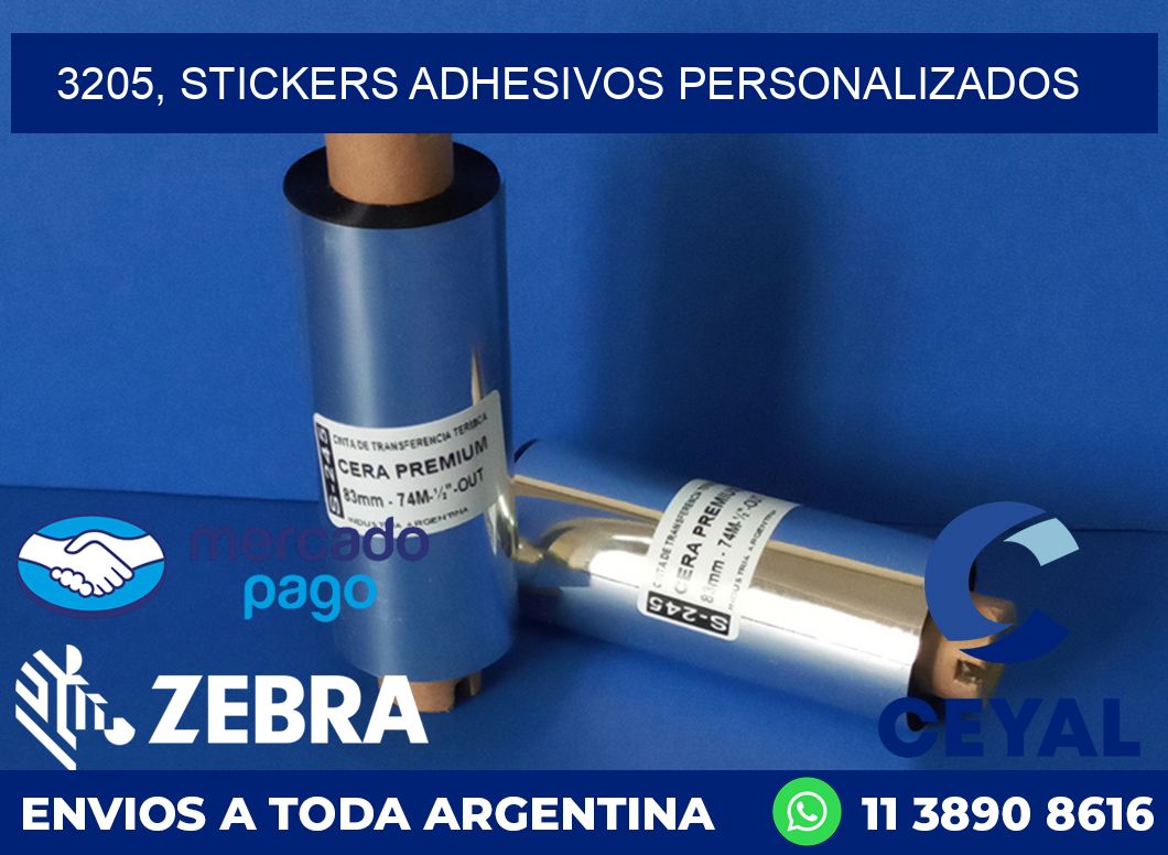 3205, stickers adhesivos personalizados