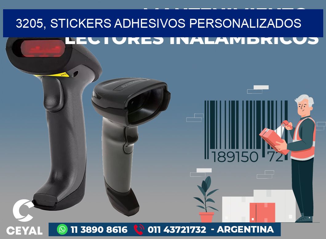 3205, stickers adhesivos personalizados