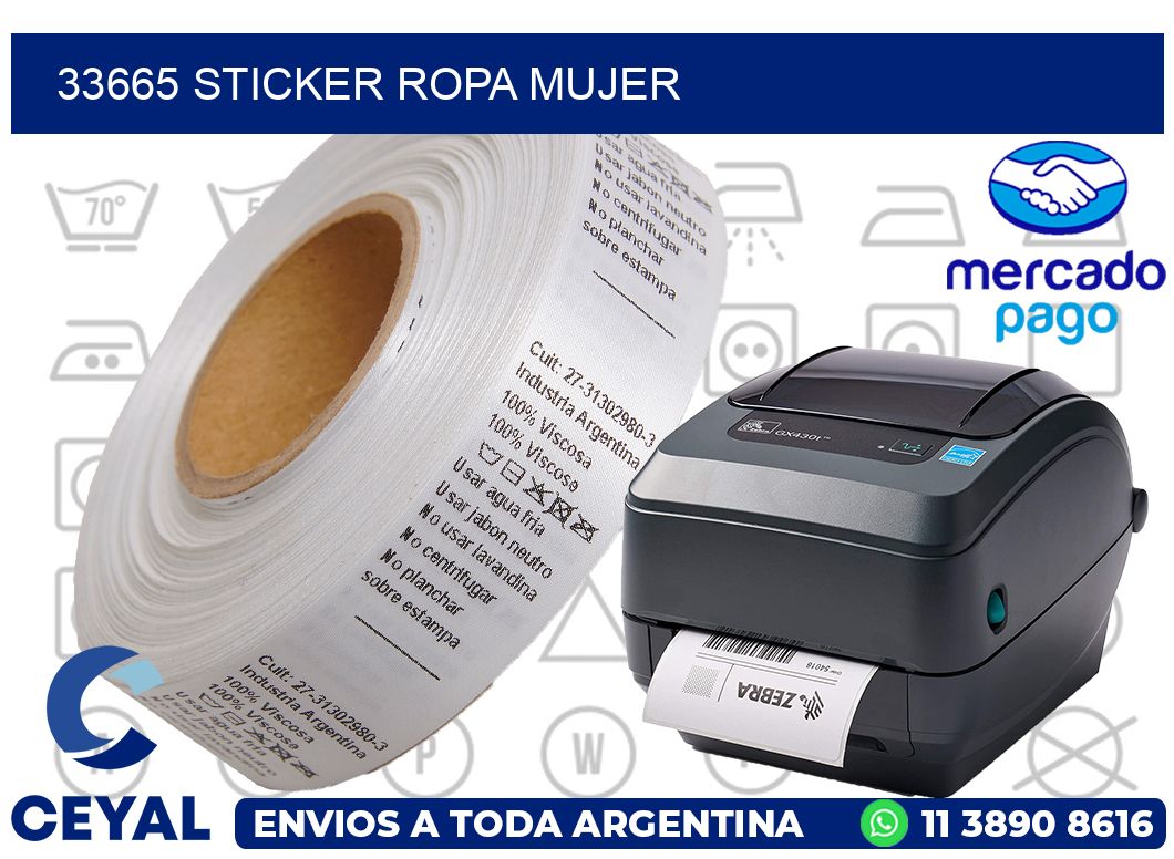 33665 STICKER ROPA MUJER