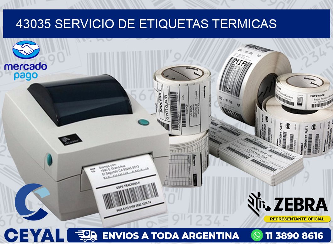 43035 SERVICIO DE ETIQUETAS TERMICAS