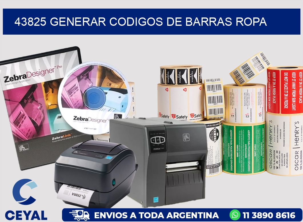 43825 GENERAR CODIGOS DE BARRAS ROPA