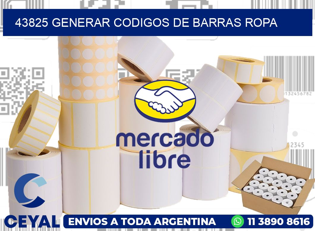 43825 GENERAR CODIGOS DE BARRAS ROPA