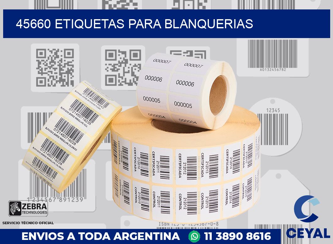 45660 ETIQUETAS PARA BLANQUERIAS
