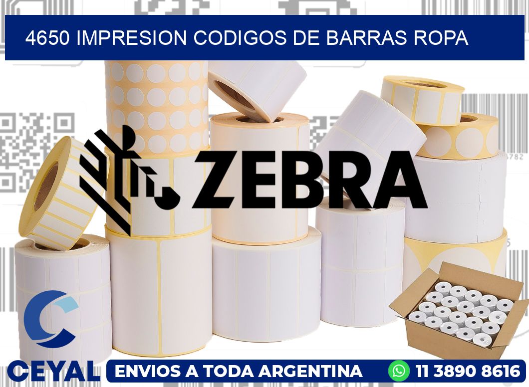 4650 IMPRESION CODIGOS DE BARRAS ROPA