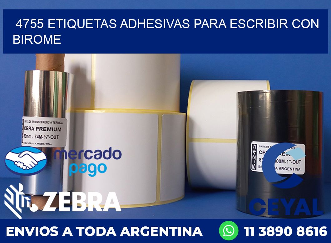 4755 ETIQUETAS ADHESIVAS PARA ESCRIBIR CON BIROME