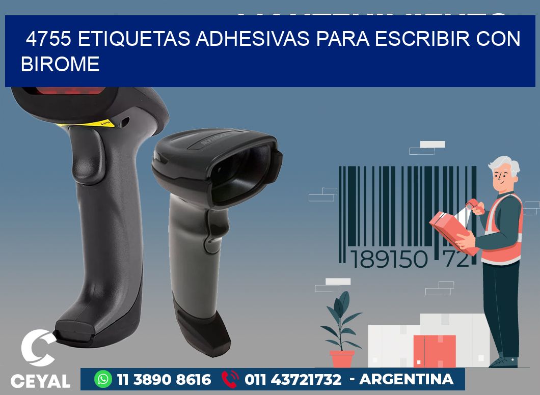 4755 ETIQUETAS ADHESIVAS PARA ESCRIBIR CON BIROME