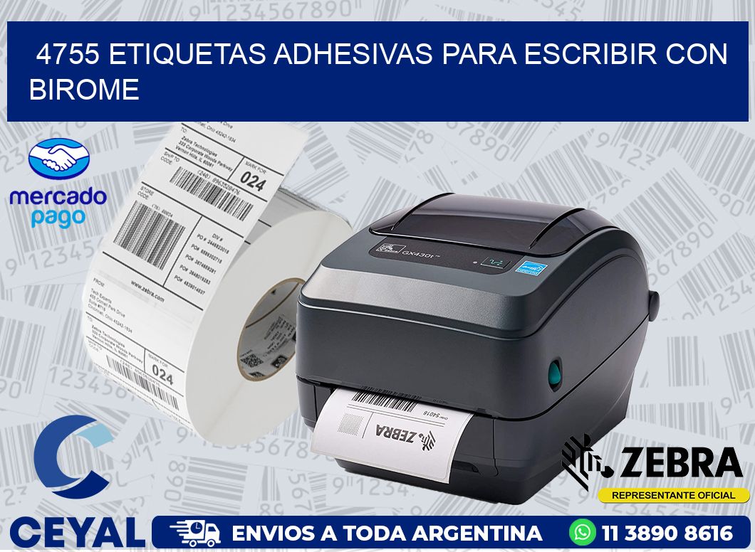 4755 ETIQUETAS ADHESIVAS PARA ESCRIBIR CON BIROME
