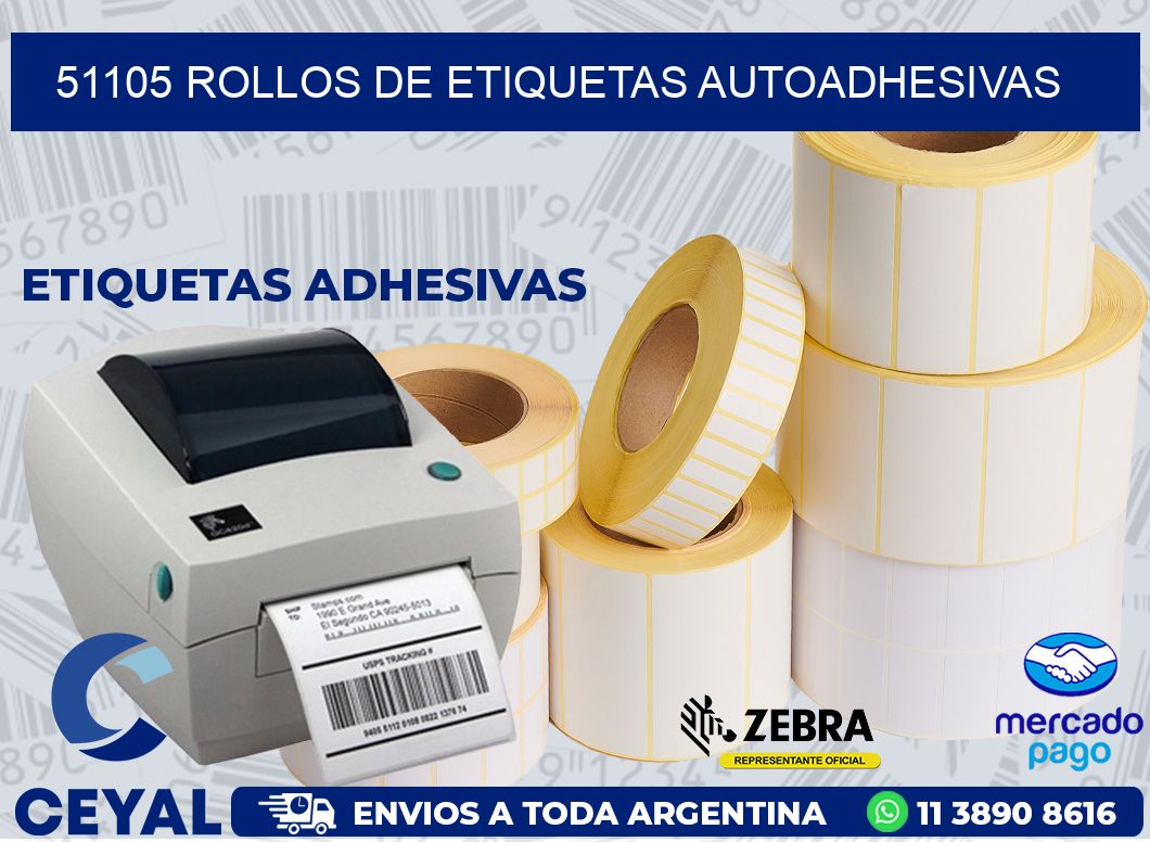 51105 ROLLOS DE ETIQUETAS AUTOADHESIVAS