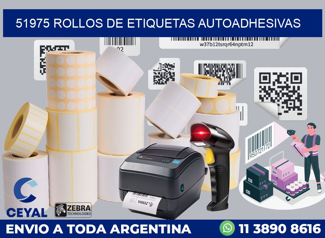 51975 ROLLOS DE ETIQUETAS AUTOADHESIVAS