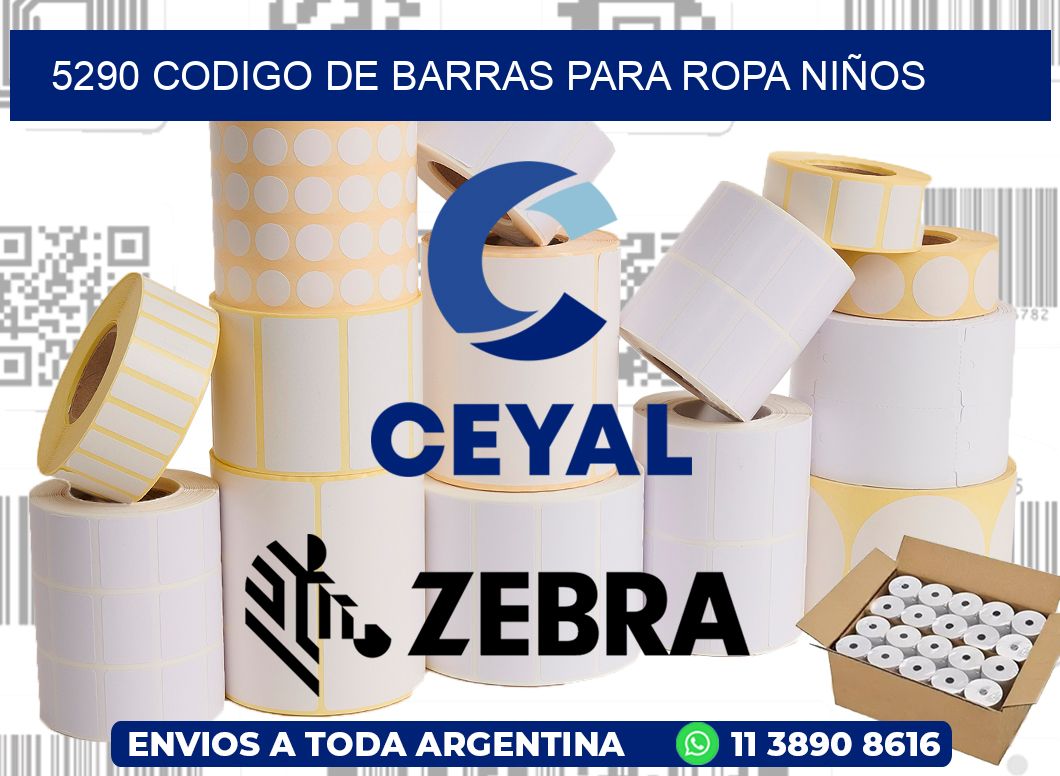 5290 CODIGO DE BARRAS PARA ROPA NIÑOS