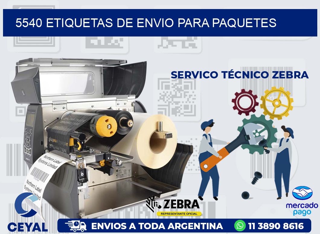 5540 ETIQUETAS DE ENVIO PARA PAQUETES