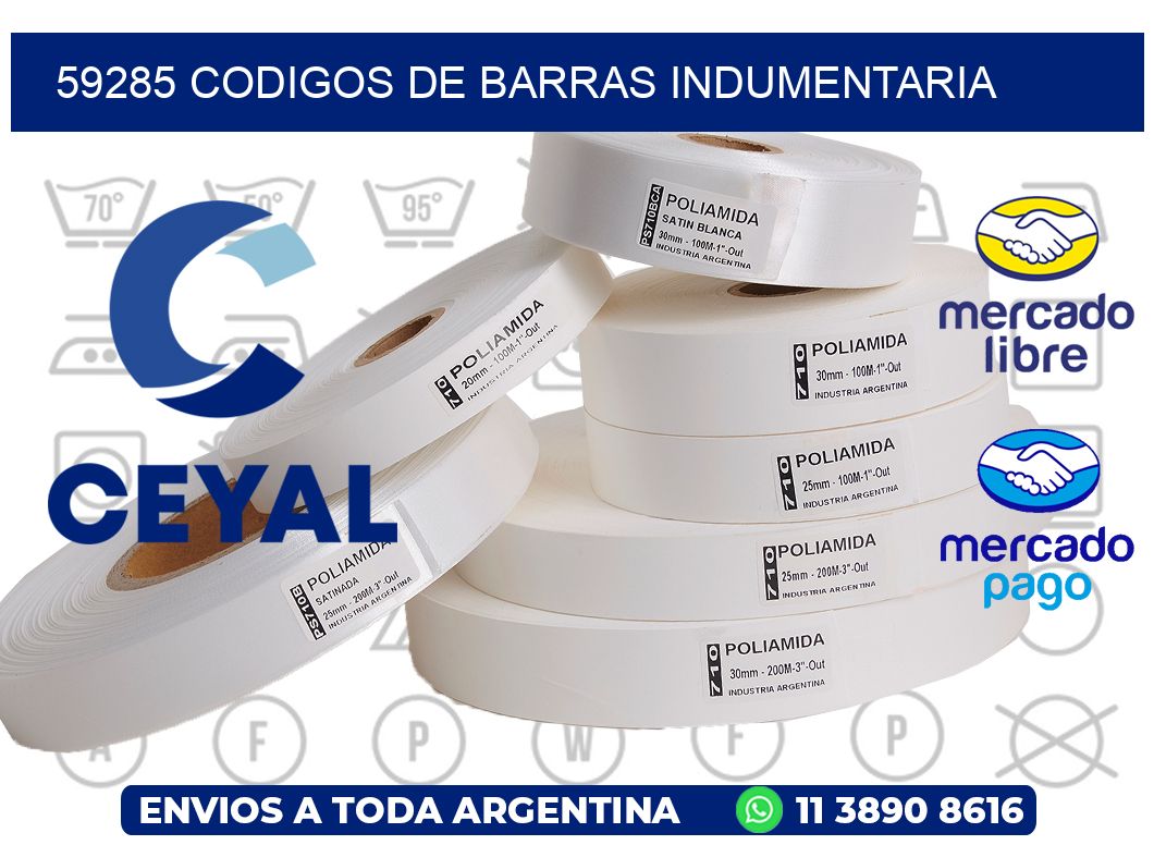 59285 CODIGOS DE BARRAS INDUMENTARIA