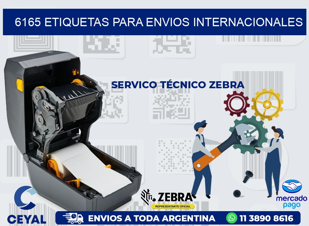 6165 ETIQUETAS PARA ENVIOS INTERNACIONALES